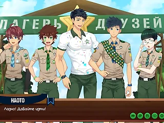 Game&colon; Friends Camp&comma; episode 48 - meeting at the Internet coffee &lpar;Russian voiceover&rpar;